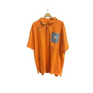 Polo Ralph Lauren Men's Orange Polo Country Classic Fit Pocket Polo Shirt